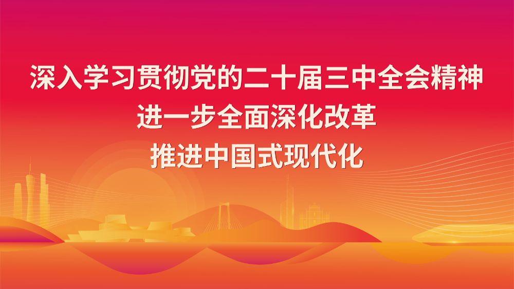 深入学习贯彻党的二十届三中全会精神 进一步全面深化改革 推进中国式现代化